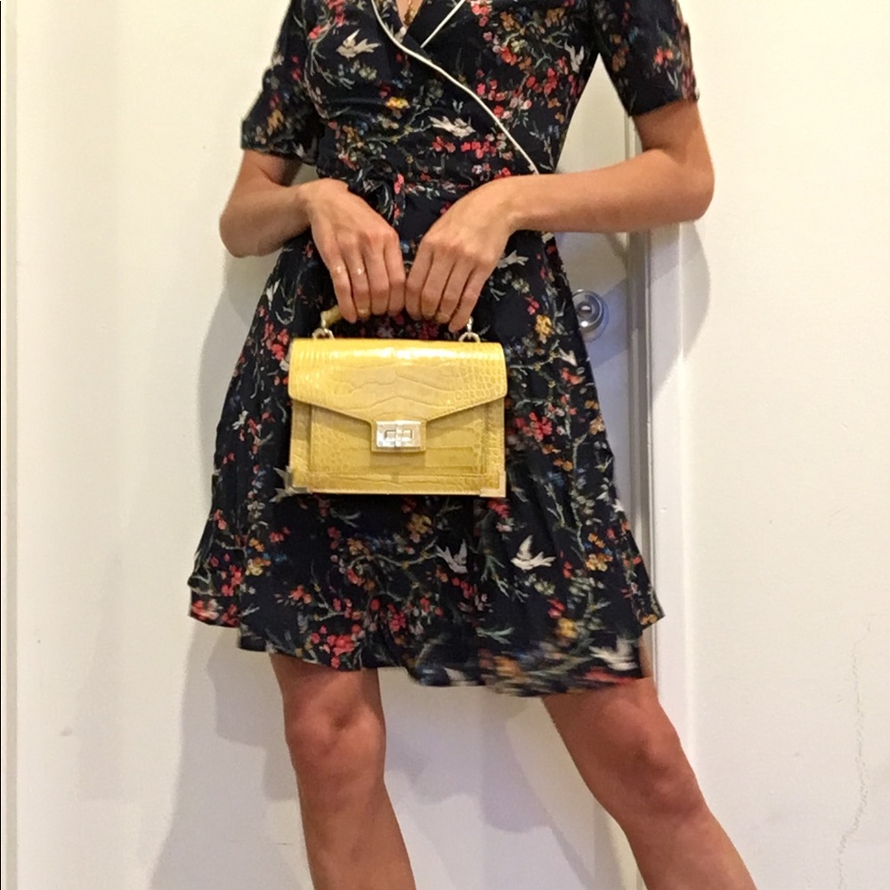 Kooples 2018 crocodile embossed mini “Emily” bag